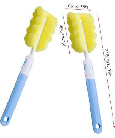 8-Piece Foam & Bottle Cleaning Brush Set for Baby Bottles & Cups - Orange Blue Green Pink - Buy Online on SooperMarket.com