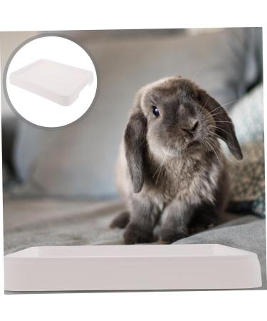 HAPINARY Box Hamster Toilet Bunny Supplies Bunny Pet Toilet Rabbit Training Potty Plastic Pet Toilet Bunny Trainer Toilet Bunny Clean Equipment -Fall Bunny Potty Small Pet Cage Supply 24.5X19.5X3CM White - Buy Online on SooperMarket.com