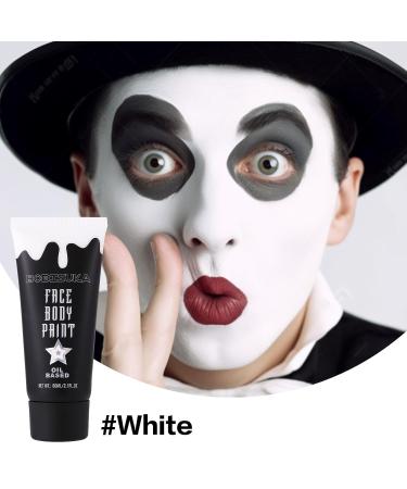 BOBISUKA White Face Paint - Blendable Clown Makeup for Halloween Cosplay & Theater | Skull Joker Vampire & More - Buy Online on SooperMarket.com