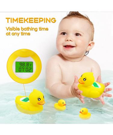 BabyElf Floating Duck Bath Thermometer - Safe Water & Room Temp for Infants + 2 Extra Toy Ducks - Buy Online on SooperMarket.com