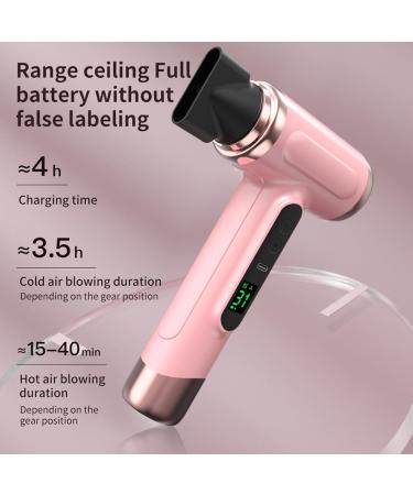 Hair Dryer with Diffuser Powerful Ionic Blow Dryer with 20W Plug for Fast Drying Travel Hair Blow Dryer Portable Rechargeable USB Cordless Hair Dryer for Home Dormitory (US) US Pinks - Buy Online on SooperMarket.com
