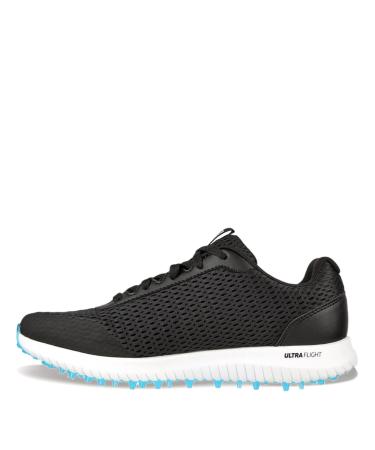 Skechers Women's Go Golf Max Arch Fit Spikeless Golf Shoe Sneaker 39 EU Black Turquoise Mesh