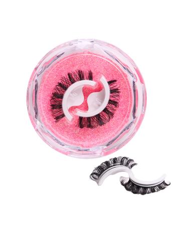 Self Adhesive Eyelashes  Reusable Adhesive Eyelashes No Glue and Easy to Put On Self Adhesive Eyelashes Reusable Self Sticking False Lashes Natural Look  Gift for Women 1pair-2