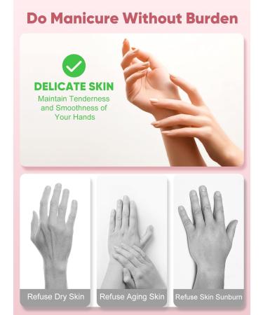 Subay UV Gloves for Nail Lamp - UPF50+ Protection for Manicures - Pink - Buy Online on SooperMarket.com