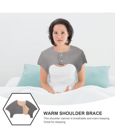 2pcs Warm Shoulder Vest Warm Shawl Warm Winter Cape Shoulder Support Equipment Maternity Elderly Grey 62x34cm - Buy Online on SooperMarket.com
