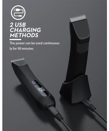Kibiy Men's Body Hair Trimmer Kit - Electric Groin & Ball Shaver with USB Recharge Dock and Ceramic Blades - Buy Online on SooperMarket.com