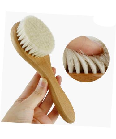 FRCOLOR 3pcs Bath Brush Set for Kids - Scalp Scrubber, Shower Comb, Body Scrub - Baby Hair Brush, Woolen Comb - Wooden Handle - Buy Online on SooperMarket.com