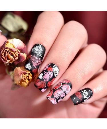 Alexnailart Stamping Plate Heart Template - Nail Art Tools (FE014) - Buy Online on SooperMarket.com