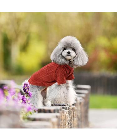 Dog Jumper Warm Dog Sweater Puppy Sweater Winter Knitted Dog Pullover Dog Cat Coats Pet Sweater Knitwear Coat Winter Pet Turtleneck Vest Soft Turtleneck Dog Clothes Vest for Pet Autumn Winter Large Red - Buy Online on SooperMarket.com