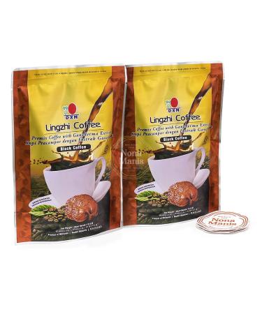 DXN Lingzhi Black Coffee With Ganoderma + 5's Nona Manis Disposable Coaster (Pack of 2)