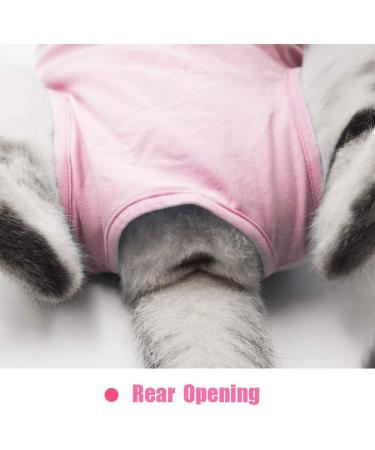 Cat Recovery Suit for Abdominal Wounds and Skin Diseases - Vet Recommended E-Collar Alternative - Medium Pink - Buy Online on SooperMarket.com