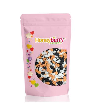 HONEYBERRY INCLUSIONS Halloween Sprinkles Mix 200g (Pumpkins Bats and Ghosts) - Premium Edible Decorating Halloween Sprinkles for Baking Cupcake and Cake Decorations Ice Cream and Desserts Toppers Halloween Mix