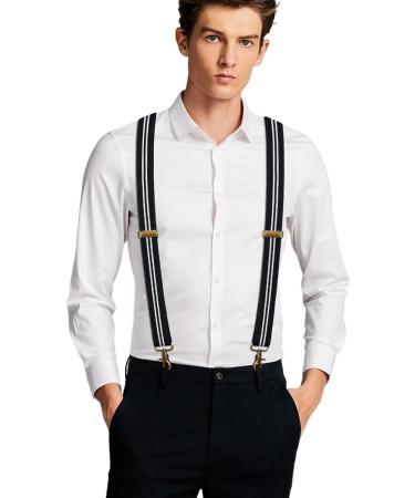 Dresime Caporal Carrier for Men - 4 Strong Hook Clips X Shape Elastic Adjustable Braces for Work & Motorcycle Pants Overalls & Jeans - Durable & Stylish Design - Buy Online on SooperMarket.com