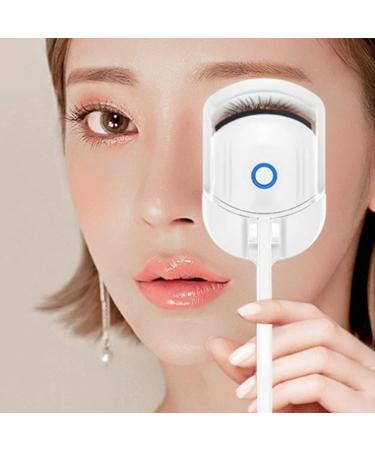 Verdant Touch Heating Eyelash Curler Heated Eyelash Curler with 2 Temperature Controls USB Charging 30 Seconds Heat Portable Lash Curler for Home White - Buy Online on SooperMarket.com