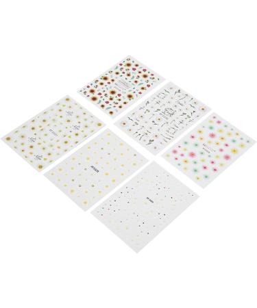 Nail Art Stickers Water Transfer DIY Nail Decals Sunflower and Small Daisy Colorful Transfer Watermark Nail Stickers for Nails Design Manicure Tips Decor - Buy Online on SooperMarket.com