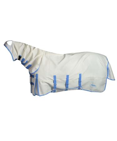 Weatherbeeta Sweet Itch Shield Combo Neck Fly Rug 6ft9 White Blue