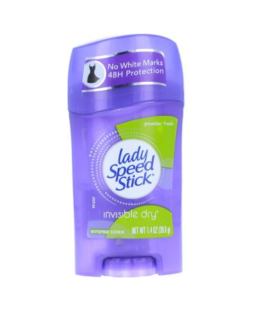 Lady Speed Stick Antiperspirant Deodorant Invisible Dry Powder Fresh 1.40 oz (Pack of 4)