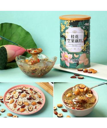 Osmanthus nut lotus root powder soup instant brewed and ready to eat red jujube nut soup rose flavored full belly snack fruit soup Nutritional breakfast gift (Mix and match lotus root powder 4 can) - Buy Online on SooperMarket.com