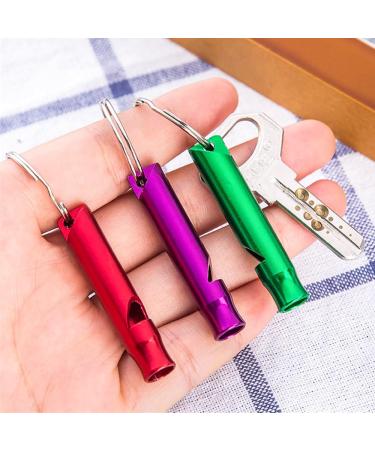 21-Piece Aluminum Alloy Sports Whistle Set | Emergency Keychain Whistles for Camping Hiking & Boating | Durable Survival Signal Whistles - Buy Online on SooperMarket.com
