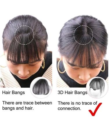 Invisible Human Hair Toppers For Women 3D Air Bangs Hair Topper Extension Invisible Seamless Thin Neat Air Bangs (A) - Buy Online on SooperMarket.com