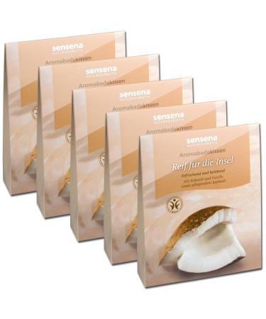 Natural cosmetics aroma bath pillow value pack "Ready for the island" 5x 60 g