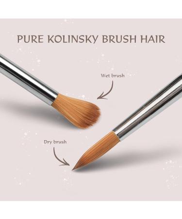Aokitec Sable Kolinsky #20 Acrylic Nail Brush - Professional Wood Nail Art Tool for Manicure - Pink - Buy Online on SooperMarket.com