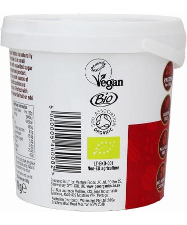 Geo Organics Crunchy Peanut Butter - Made with 100% Organic Roasted Peanuts (1kg Tub) - Natural No Palm Oil No Added Sugar No Salt Hi-Oleic Peanuts High in Protein Gluten Free Vegan Dairy Free Crunchy Peanut Butter 1 kg (Pack of 1) - Buy Online on SooperMarket.com