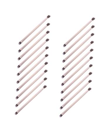 Gogogmee 20pcs Double Brush Makeup Brush Eye Shadow Brush Beauty Tools Makeup Supplies Golden