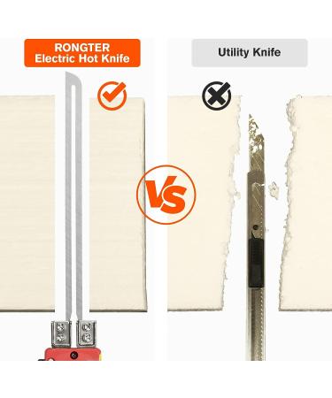 RONGTER Foam Cutter Pro Electric Hot Knife (200W) - Styrofoam Cutting Tool with Blades for Engraving & DIY Handmade - Buy Online on SooperMarket.com