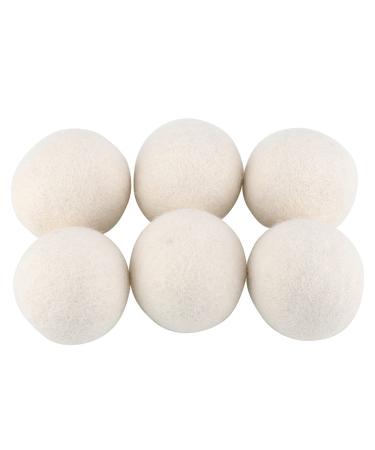 Wool Dryer Balls 6Pcs 6cm Wool Balls Replaces Dryer Sheets Dryer Balls Laundry Reusable Wool Balls for Dryer Reduces Clothing Wrinkles and Saves Drying Time for Dryer