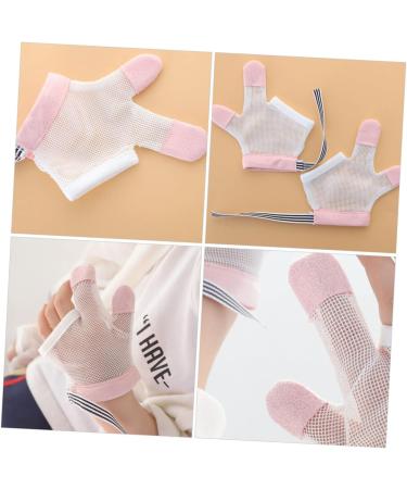 Kisangel 5 Pairs Infant Anti-Scratch Thumb Mesh Mittens - Breathable No Eating Gloves for Baby - 12.5X7CMx5pcs - Buy Online on SooperMarket.com
