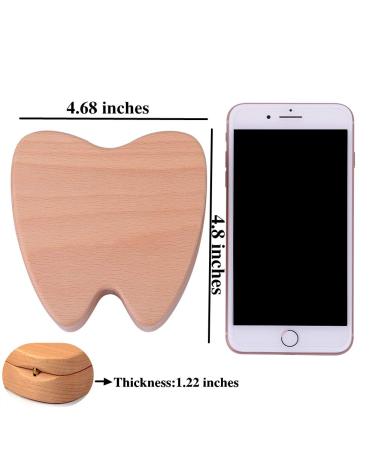 Artinova Wooden Baby Teeth Keepsake Box | Tooth Shaped Memory Box for Boys & Girls ARTA-0060 - Buy Online on SooperMarket.com