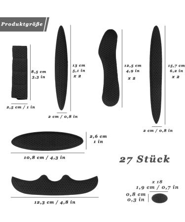 27-Piece Black Helmet Padding for Bicycle & Motorcycle Helmets - Comfortable & Durable International Shipping - Buy Online on SooperMarket.com