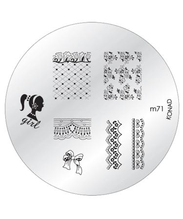 Konad stencil stamping stamping stencil M71