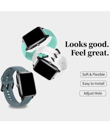 6-Pack Watch Bands for Veryfitpro ID205L/G/S, Willful ID205L/SW020/SW023 - Replacement Bands for Men & Women (Large) - Buy Online on SooperMarket.com