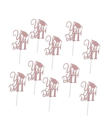 Warmhm 10pcs 2021 Graduation Cake Arrangement Letter Cover Paper