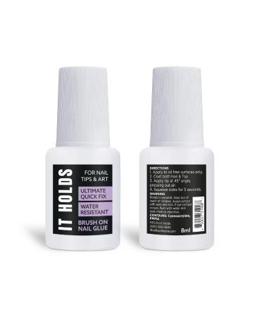 Extra Strong Brush On Nail Glue for Press On Nails - Waterproof & Long Lasting - Professional Nail Bond 8ml - Buy Online on SooperMarket.com
