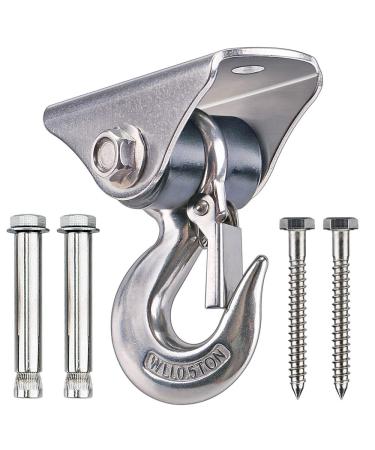 SELEWARE Silent Swing Hanger Stainless Steel Swing Set Hook for Porch Swing Hammok Chair Yoga Silk, Ceiling Mount Swing Anchor for Olympic Rings Climbing Ropesw