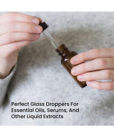 Amber Glass Dropper Bottles 1oz - Pack of 12 for Essential Oils and Serum - Buy Online on SooperMarket.com
