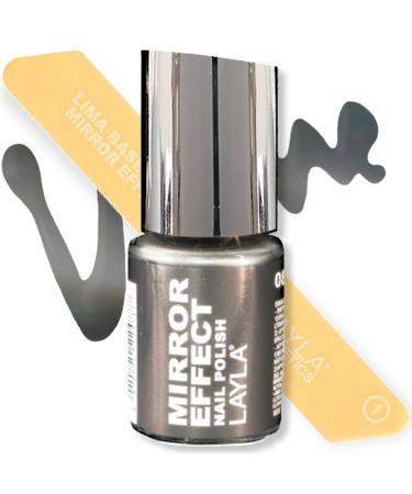 Layla Cosmetics Mirror Effect Nail Polish 81-Black As Ebony 10 ml