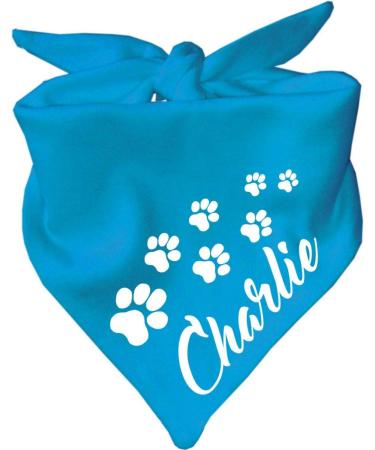 Dog triangular scarf (color: atoll blue) (size 2 (68 cm)) name of the dog 68 x 20 atoll blue