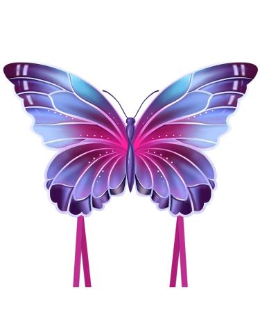Butterfly Kite for Kids & Adults, Easy to Fly Gorgeous Kite with Long Tail Includes Kite String and Bag