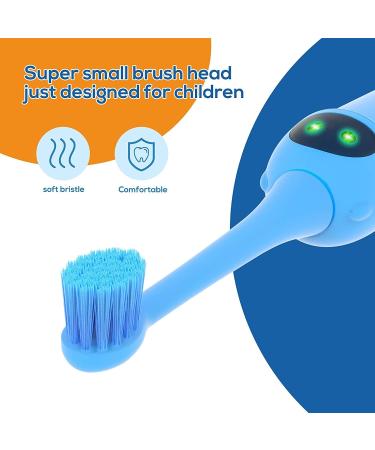 NBGRLVS Kids Sonic Electric Toothbrush | 2 Modes with Memory | 2 Min Timer | IPX7 Waterproof | Rechargeable Kids Toothbrush for Age 3+ | Blue - Buy Online on SooperMarket.com