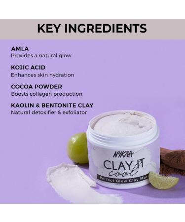Nykaa Naturals Clay It Cool Mask - 100% Natural Clay for Clear Skin & Glow | Antioxidant Rich | 1 oz - Worldwide Shipping - Buy Online on SooperMarket.com