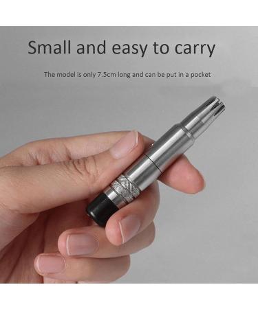 TEMKIN Stainless Steel Nose Hair Trimmer - Manual Ear & Nose Hair Shaver for Men | Washable Face Care Device - Buy Online on SooperMarket.com