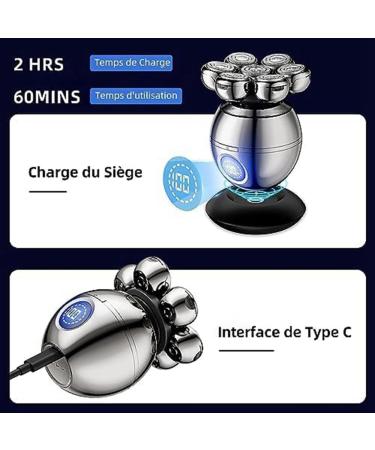 sunree 1 Set 6 in 1 Electric Shavers 7D Hair Clipper for Men Nose Trimmer with LED Display and Portable Wet and Dry - Buy Online on SooperMarket.com