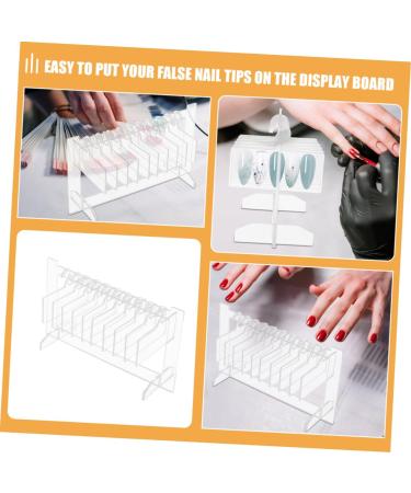 HAPINARY 2 Sets Nail Display Board Durable Nail Tips Holder Acrylic Display Holder Decorative Nail Art Tip Boards Manicure Supplies Nail Tips Display Holder Nail Art Display Supplies - Buy Online on SooperMarket.com