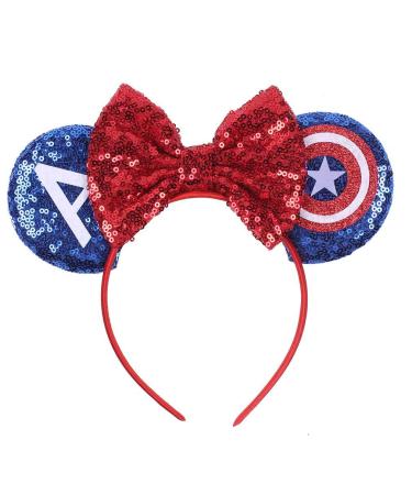 Love Fairy Lovely Cartoon Mouse Ears Headband Bowknot Hair Hoop for Travel Party Festivals 5