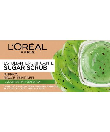 L'Or al Paris Sugar Scrub for Face & Lips - Kiwi Seed Exfoliating Cleanser 50ml 273g Pack - Shop Internationally - Buy Online on SooperMarket.com