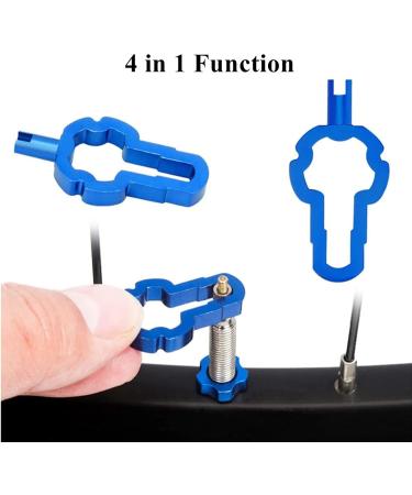 4-in-1 Bike Valve Key Set - Tone Valve Key for Presta & Valve Extensions - Valve Outlet & Nut Set - Blue | International Shipping - Buy Online on SooperMarket.com